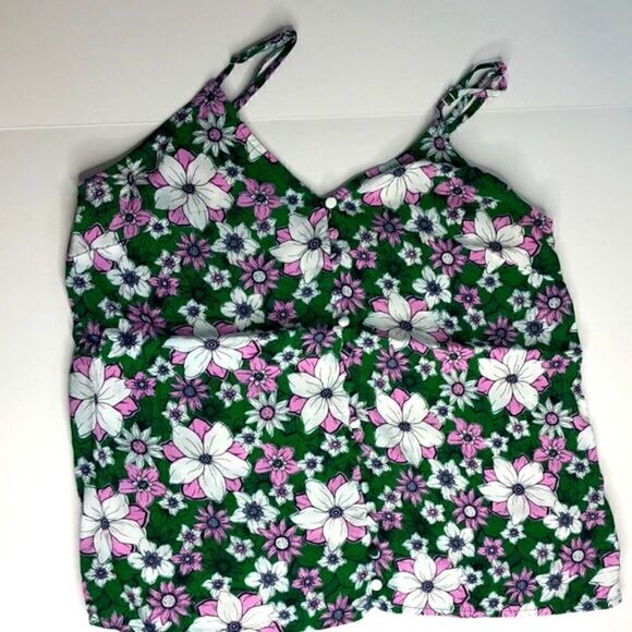 Lost + Wander Liliana Floral Button Cami Top Pink - Picture 4 of 6